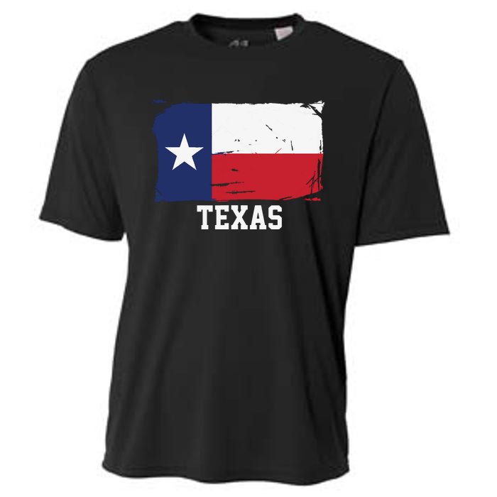 Texas United States Vintage Distressed Flag Cooling Performance Crew T-Shirt