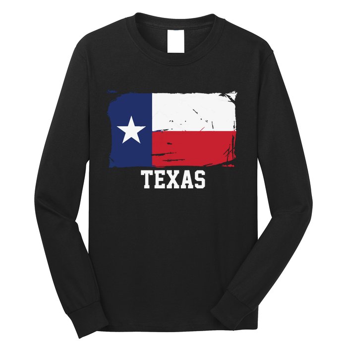 Texas United States Vintage Distressed Flag Long Sleeve Shirt