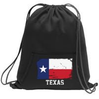 Texas United States Vintage Distressed Flag Sweatshirt Cinch Pack Bag