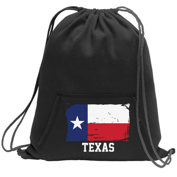 Texas United States Vintage Distressed Flag Sweatshirt Cinch Pack Bag