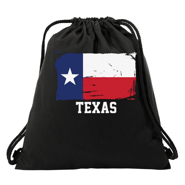 Texas United States Vintage Distressed Flag Drawstring Bag