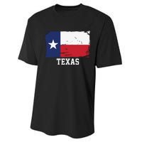 Texas United States Vintage Distressed Flag Performance Sprint T-Shirt