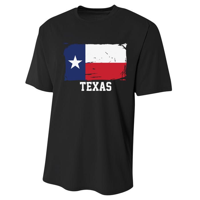 Texas United States Vintage Distressed Flag Performance Sprint T-Shirt