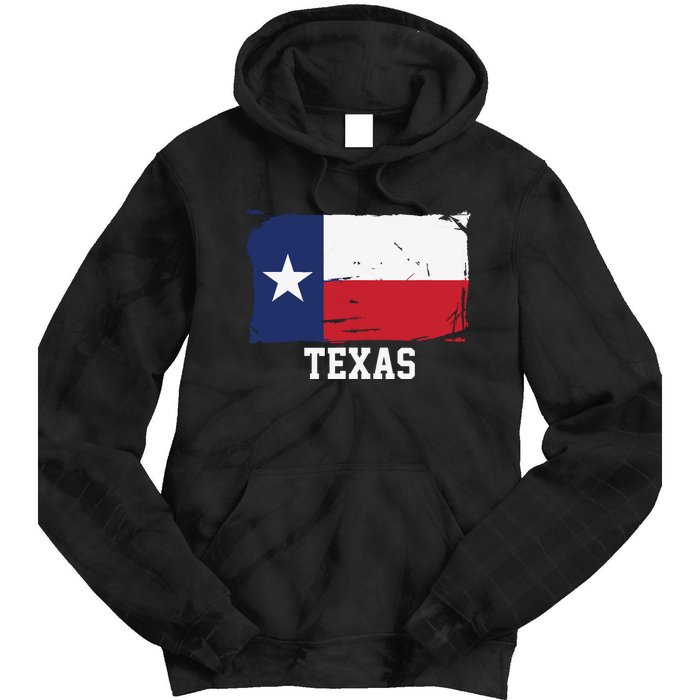 Texas United States Vintage Distressed Flag Tie Dye Hoodie