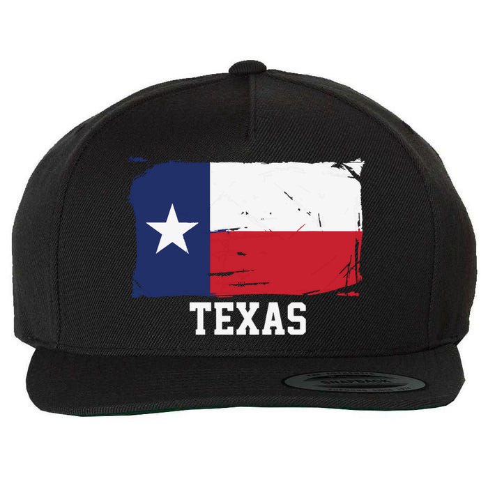 Texas United States Vintage Distressed Flag Wool Snapback Cap