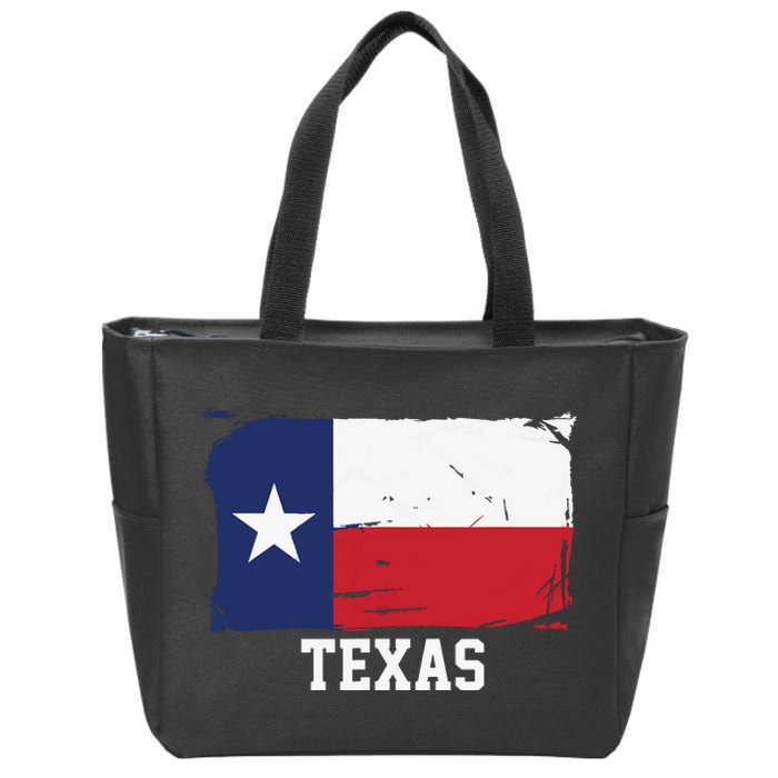 Texas United States Vintage Distressed Flag Zip Tote Bag