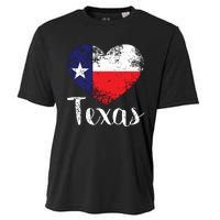 Texas United States Vintage State Flag In Heart Cooling Performance Crew T-Shirt