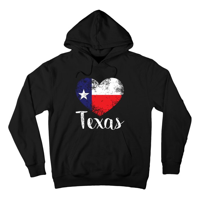 Texas United States Vintage State Flag In Heart Hoodie