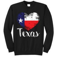 Texas United States Vintage State Flag In Heart Sweatshirt