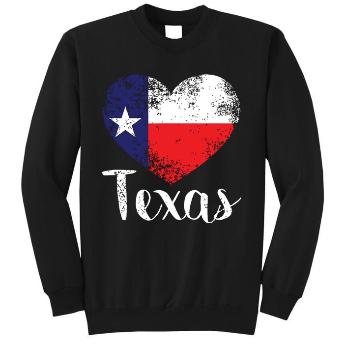 Texas United States Vintage State Flag In Heart Sweatshirt