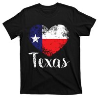 Texas United States Vintage State Flag In Heart T-Shirt