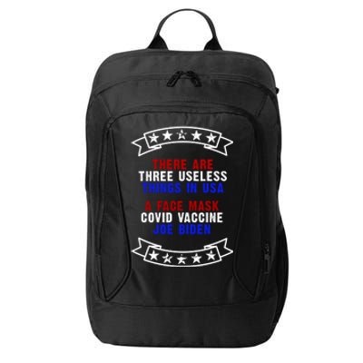 Three Useless Things In USA Face Vaccine Joe Biden City Backpack