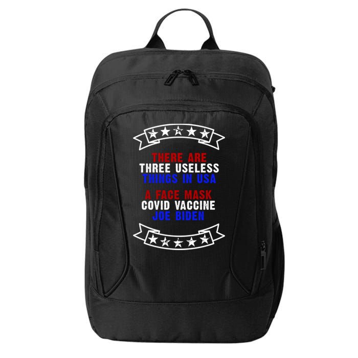 Three Useless Things In USA Face Vaccine Joe Biden City Backpack