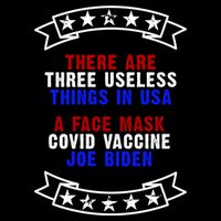 Three Useless Things In USA Face Vaccine Joe Biden Drawstring Bag