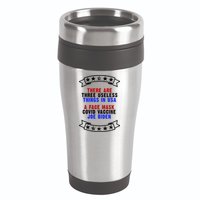 Three Useless Things In USA Face Vaccine Joe Biden 16oz Travel Tumbler
