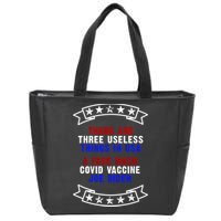 Three Useless Things In USA Face Vaccine Joe Biden Zip Tote Bag