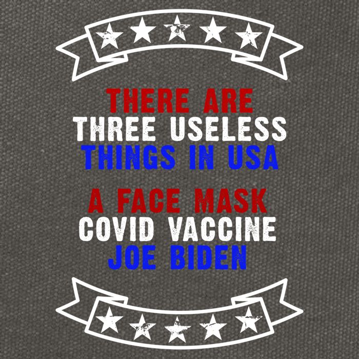 Three Useless Things In USA Face Vaccine Joe Biden Cotton Canvas Backpack