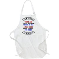 Three Useless Things In USA Face Vaccine Joe Biden Full-Length Apron With Pockets