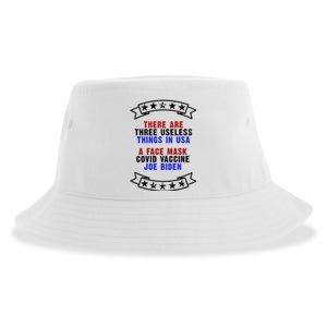 Three Useless Things In USA Face Vaccine Joe Biden Sustainable Bucket Hat