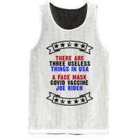 Three Useless Things In USA Face Vaccine Joe Biden Mesh Reversible Basketball Jersey Tank