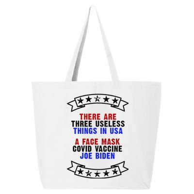 Three Useless Things In USA Face Vaccine Joe Biden 25L Jumbo Tote