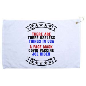 Three Useless Things In USA Face Vaccine Joe Biden Grommeted Golf Towel