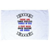 Three Useless Things In USA Face Vaccine Joe Biden Microfiber Hand Towel