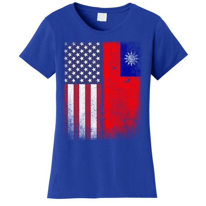 Taiwan Usa Taiwanese American Flag Pride Gift Women's T-Shirt