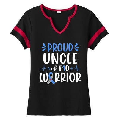 T1D Uncle Type 1 Diabetes Awareness Gift Ladies Halftime Notch Neck Tee