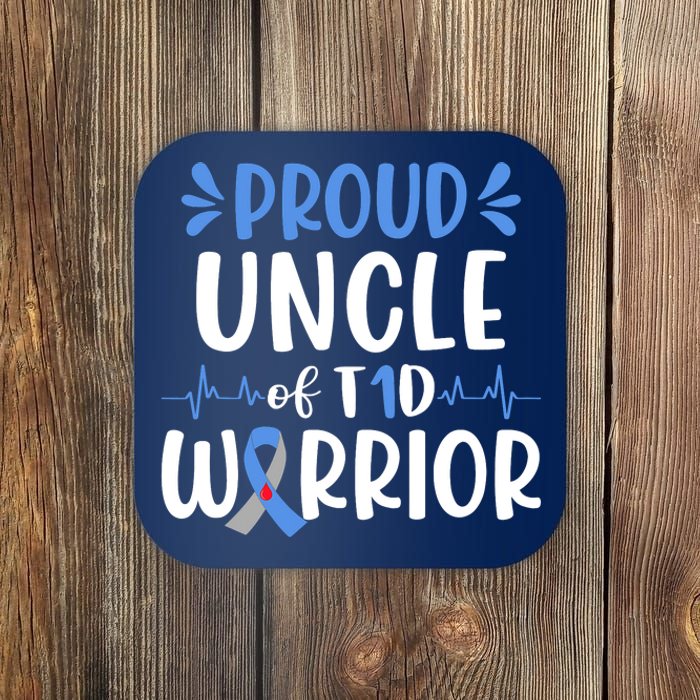 T1D Uncle Type 1 Diabetes Awareness Gift Coaster