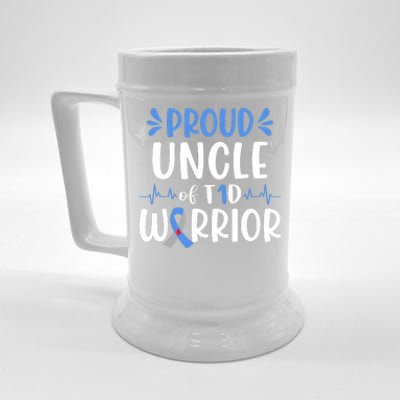 T1D Uncle Type 1 Diabetes Awareness Gift Beer Stein