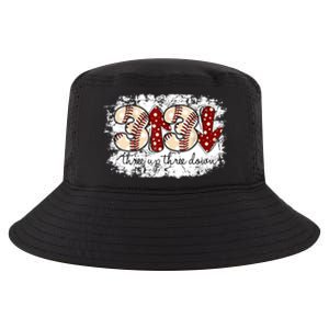 Three Up Three Down Baseball Game Day Groovy Baseball Lover Gift Cool Comfort Performance Bucket Hat