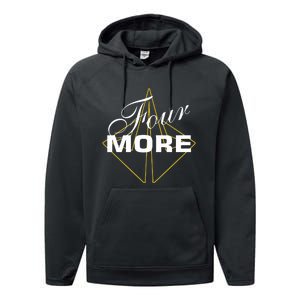 Take Us There On The Front Four More On The Back Performance Fleece Hoodie