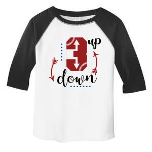 Three Up Three Down Baseball Game Three Batters Design Great Gift Toddler Fine Jersey T-Shirt