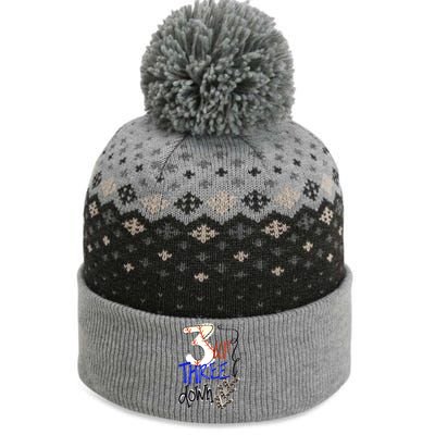 Three Up Three Down Baseball Softball Gift The Baniff Cuffed Pom Beanie