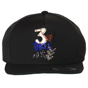 Three Up Three Down Baseball Softball Gift Wool Snapback Cap