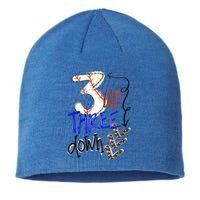 Three Up Three Down Baseball Softball Gift Sustainable Beanie