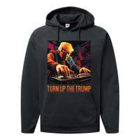 Turn Up The Trump: Donald John Trump Dj Trump Performance Fleece Hoodie