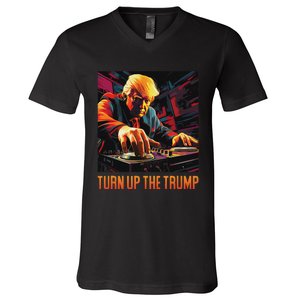 Turn Up The Trump: Donald John Trump Dj Trump V-Neck T-Shirt