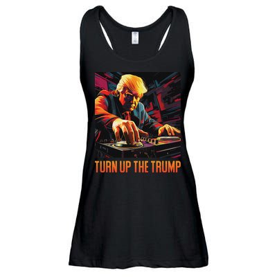 Turn Up The Trump: Donald John Trump Dj Trump Ladies Essential Flowy Tank