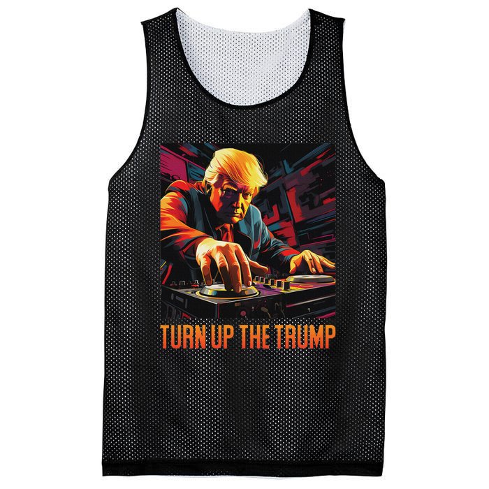 Turn Up The Trump: Donald John Trump Dj Trump Mesh Reversible Basketball Jersey Tank