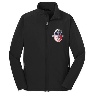 USA Soccer Team 1885 American US Soccer Team Fan Core Soft Shell Jacket