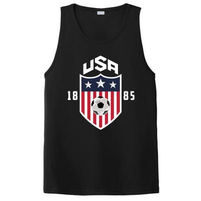 USA Soccer Team 1885 American US Soccer Team Fan PosiCharge Competitor Tank