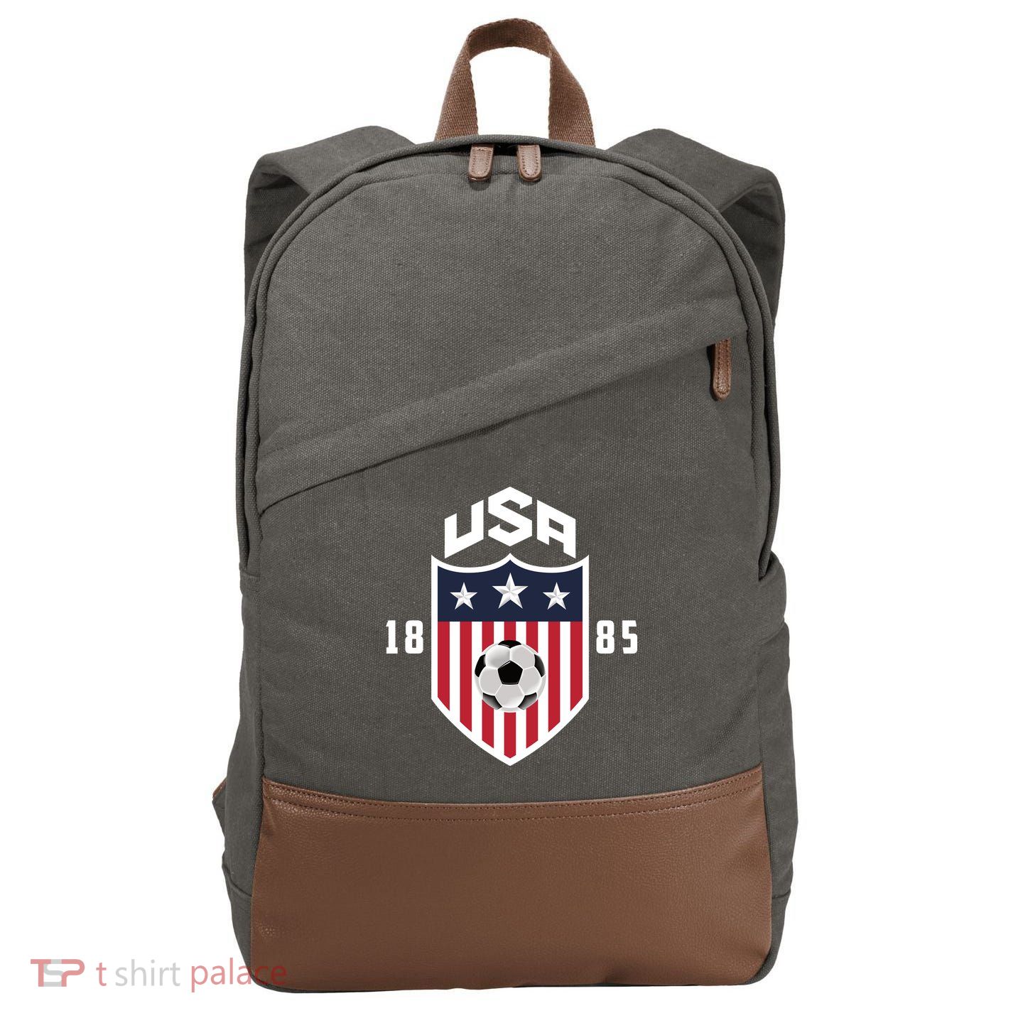 USA Soccer Team 1885 American US Soccer Team Fan Cotton Canvas Backpack