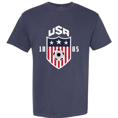 USA Soccer Team 1885 American US Soccer Team Fan Garment-Dyed Heavyweight T-Shirt