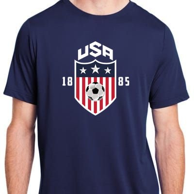 USA Soccer Team 1885 American US Soccer Team Fan Adult ChromaSoft Performance T-Shirt