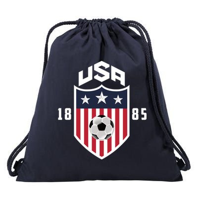 USA Soccer Team 1885 American US Soccer Team Fan Drawstring Bag