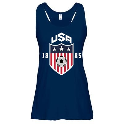 USA Soccer Team 1885 American US Soccer Team Fan Ladies Essential Flowy Tank