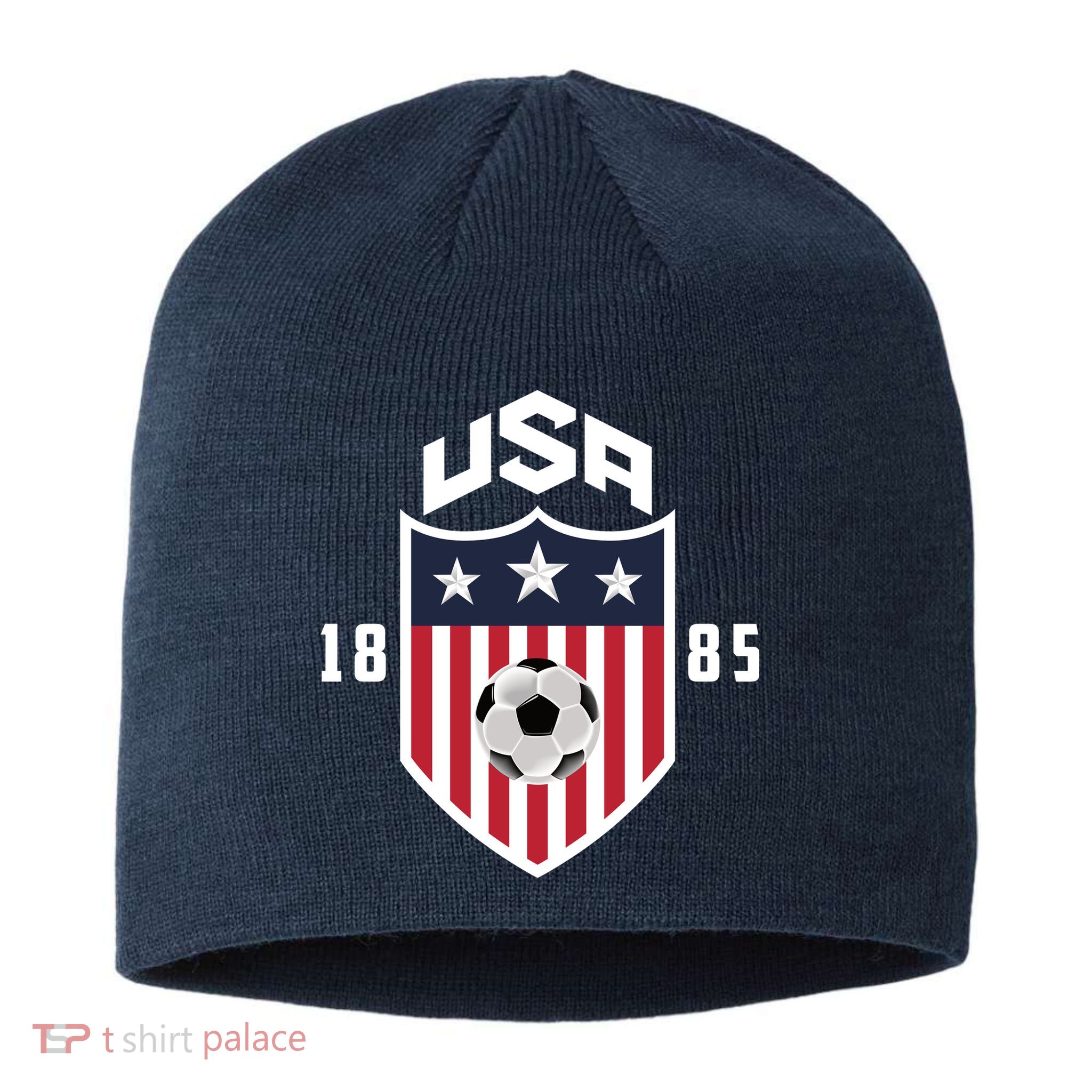 USA Soccer Team 1885 American US Soccer Team Fan Sustainable Beanie