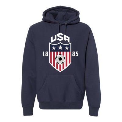 USA Soccer Team 1885 American US Soccer Team Fan Premium Hoodie